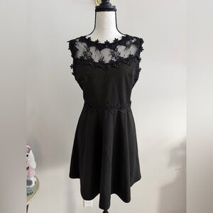 Forever 21 Black Floral Lace Dress